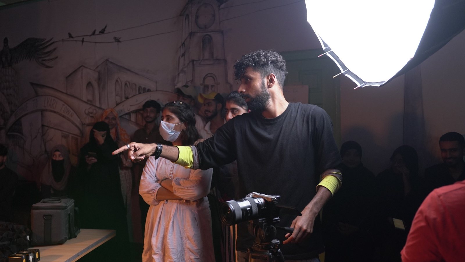 Filmmaking class inside the studio