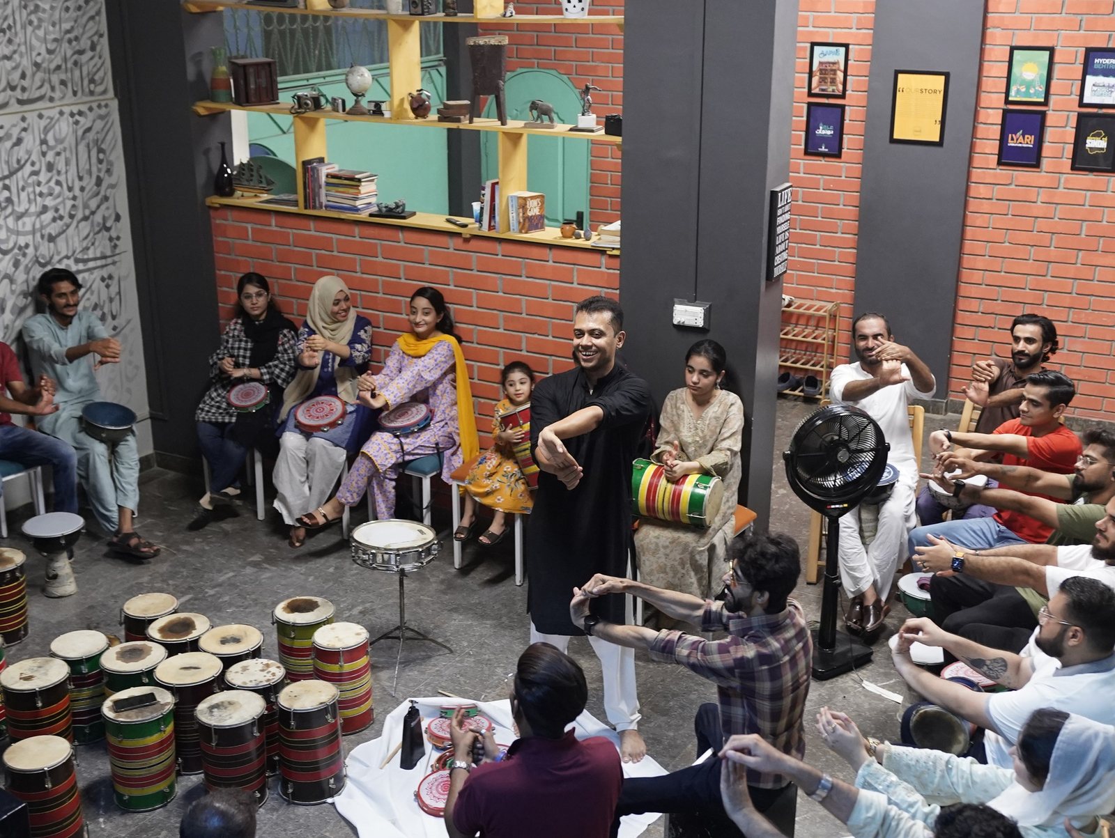 Drum circle where rhythm brings people together